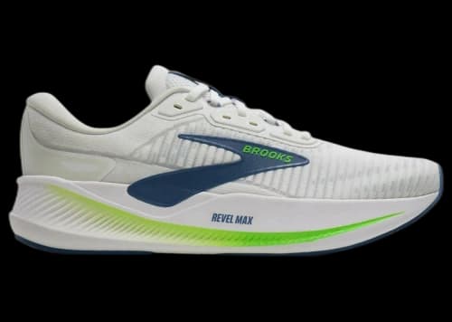 Brooks Revel Max White Moonlight Green Gecko