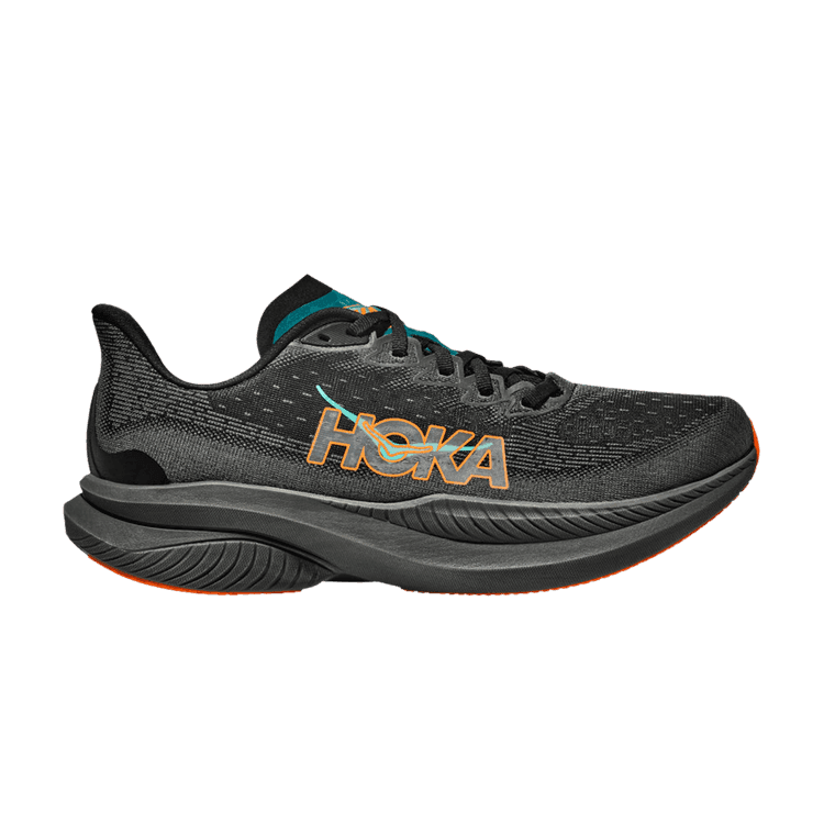 Hoka One One Mach 6 Black Electric Tangerine
