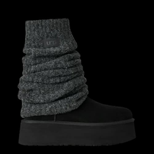 UGG Classic Mini Dipper Legwarmer Boot Black (Women's)