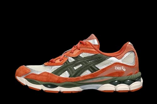 ASICS Gel-NYC Oatmeal Forest Green Orange