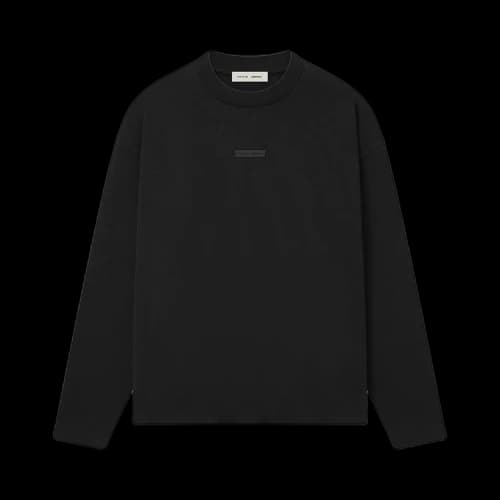 Fear of God Essentials Classic Long Sleeve Tee (FW25) Jet Black