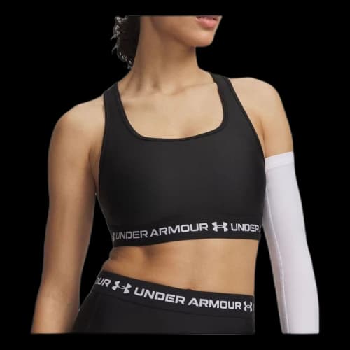 Under Armour Crossback Mid Sports Bra Asia Sizing 'Ultimate Black White' (Women's)