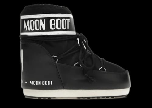 Moon Boot Icon Low Nylon Boot Black White