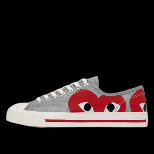 Converse Jack Purcell Comme des Garcons PLAY Grey Red