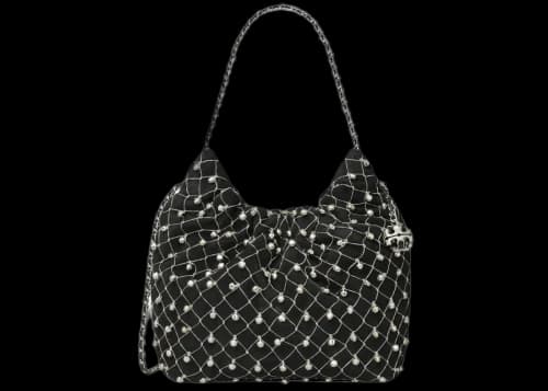 Tory Burch Fleming Bell Mini Hobo Bag Black