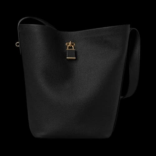 Tory Burch Lock Slim Bucket Bag Black