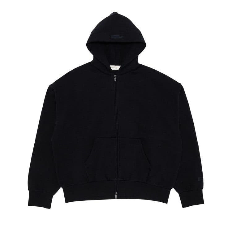 Fear of God Essentials Classic Hood Zip Up Sweatshirt Black
