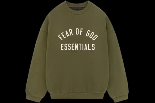 Fear of God Essentials Fleece Crewneck Military
