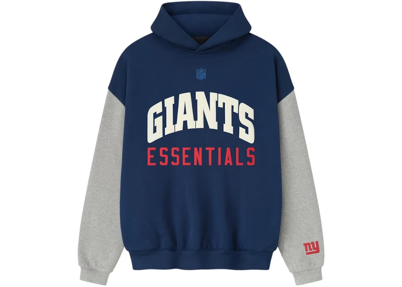 Fear of God Essentials Giants Sport Hoodie Blue Estate/Concrete Heather