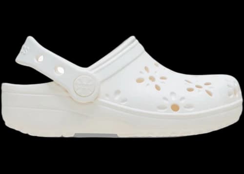 Crocs Classic Floral Cut-Out Clog Chalk (TD)