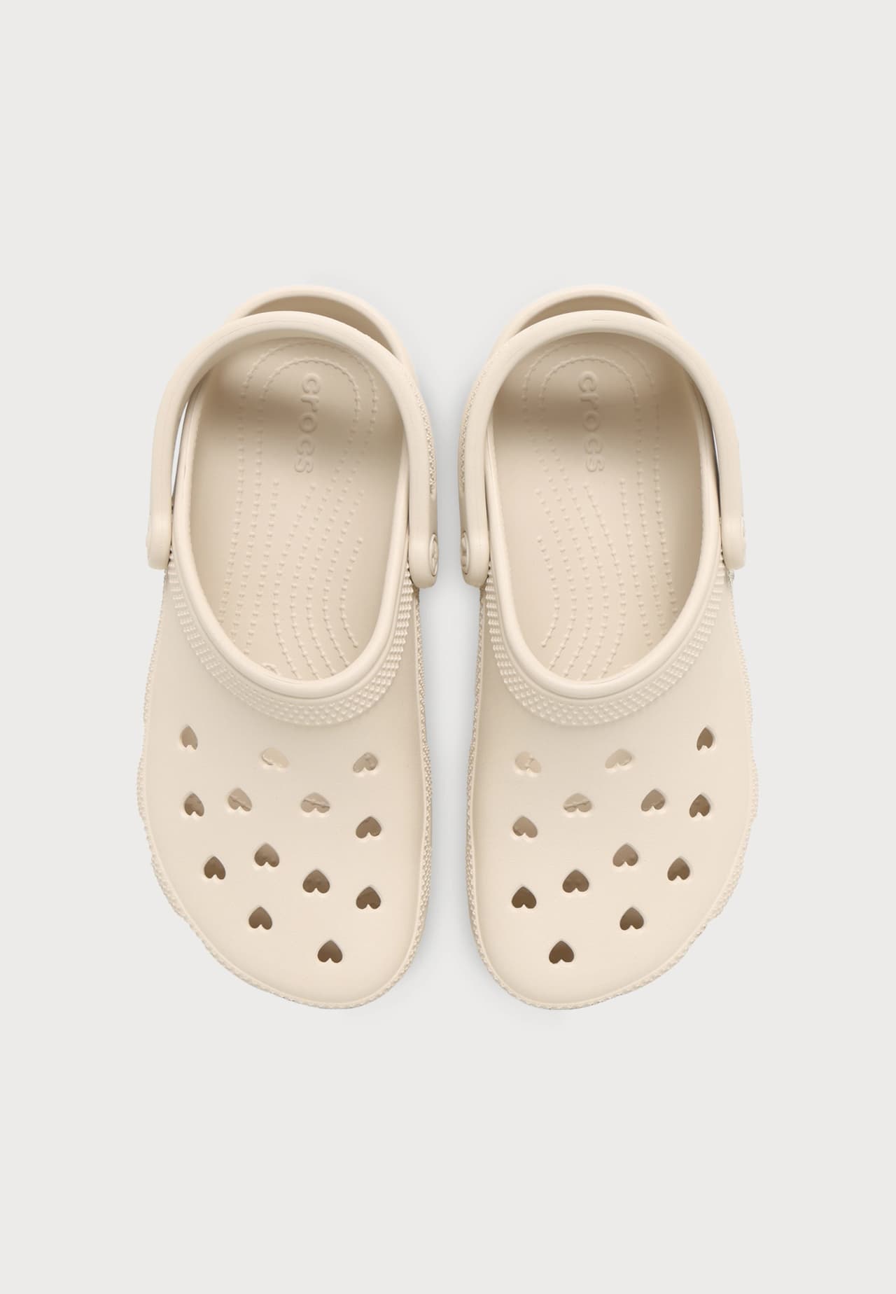 Crocs Classic Hearts Cut Out Clog 'Frappe'