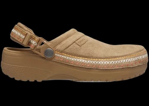 Crocs Crafted Vegan Suede Stitch Clog Sepia