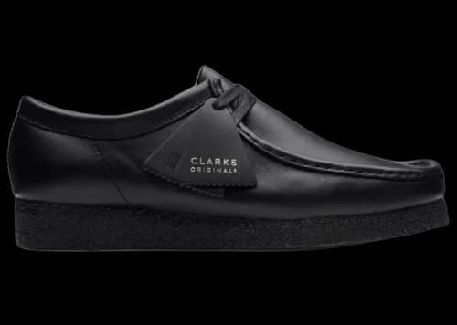 Clarks Originals Wallabee Boot Triple Black Leather