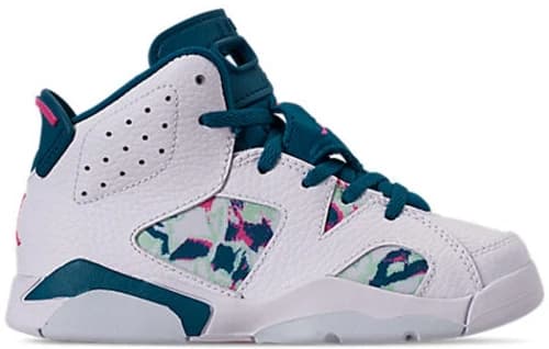Jordan 6 Retro White Laser Fuchsia Green Abyss (PS)