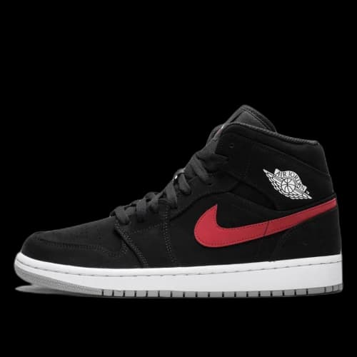 Jordan 1 Mid Multi-Color Swoosh Black