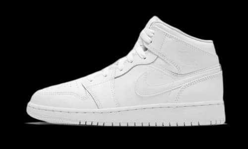 Jordan 1 Mid Triple White (2020) (GS)