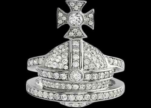 Vivienne Westwood Women's Orb Ring Platinum/White CZ
