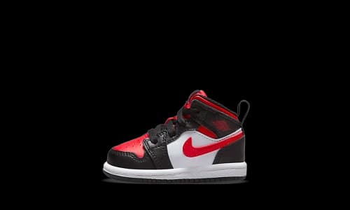 Jordan 1 Mid Black Fire Red (TD)