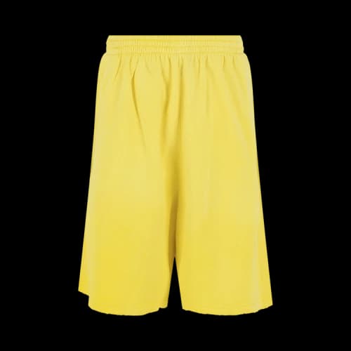 Balenciaga Distressed Cotton Sweatshorts Yellow