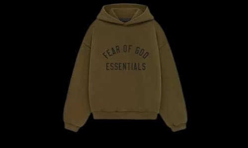 Fear of God Essentials Kids Fleece Hoodie Olive
