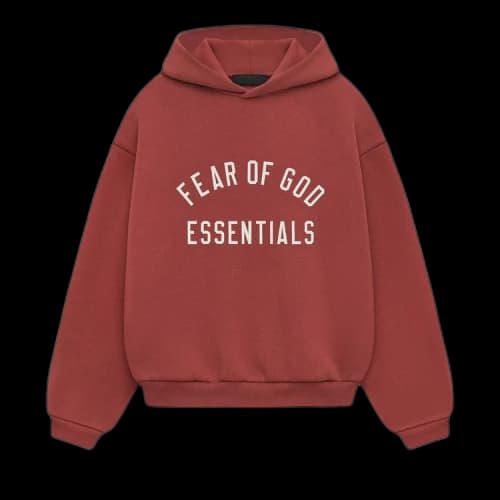 Fear of God Essentials Kids Fleece Hoodie Crimson