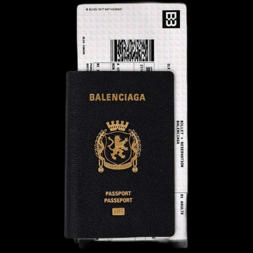 Balenciaga Passport Long Wallet 1 Ticket 'Black'
