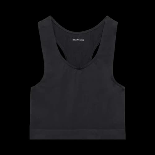 Balenciaga Seamless Crop Top Black