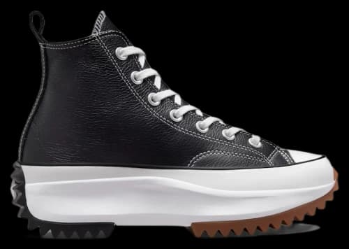 Converse Run Star Hike Hi Black Leather White
