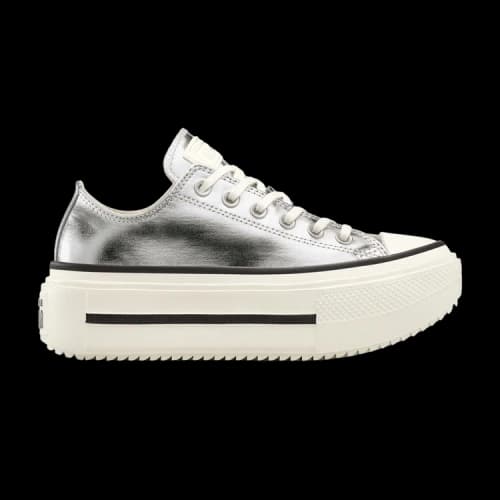 Converse Chuck Taylor All Star Lift Double Stack 'Silver Egret Black'
