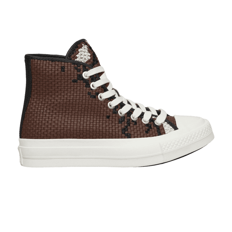 Converse Chuck Taylor All Star First String High Woven Leather Brown Snow White