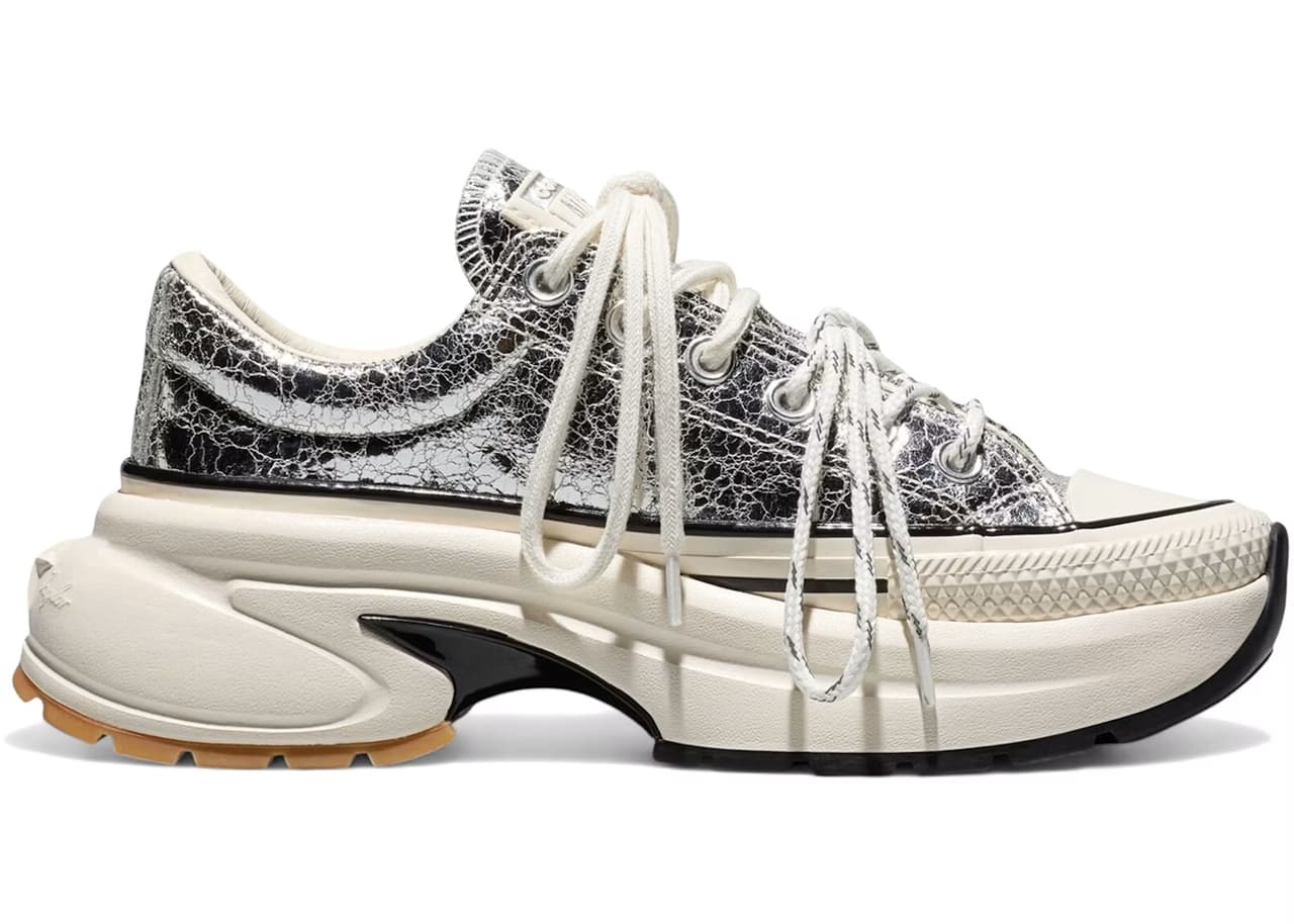 Converse Run Star Crush Distressed Patent Pure Silver Egret