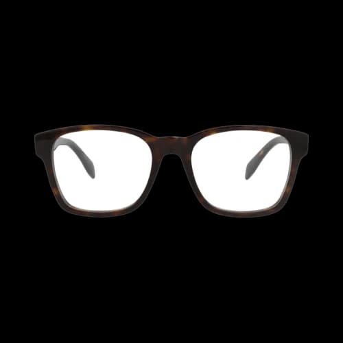 Alexander McQueen Square-Frame Acetate Optical Frames Havana Havana Transparent (AM0356O-30012338-002)