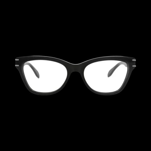 Alexander McQueen Cat Eye-Frame Recycled Acetate Optical Frames Black Black Transparent (AM0401O-30014348-001)