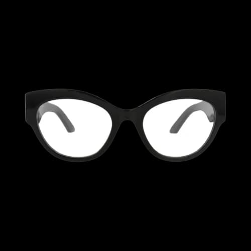 Alexander McQueen Cat Eye-Frame Recycled Acetate Optical Frames Black Black Transparent (AM0435O-30014635-001)