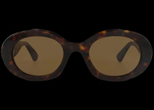 Alexander McQueen Round-Frame Recycled Acetate Sunglasses Havana Havana Brown (AM0445S-30015173-002)