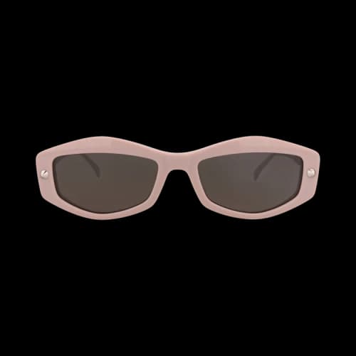 Alexander McQueen Square-Frame Recycled Acetate Sunglasses Pink Silver Grey (AM0482S-30015699-003)