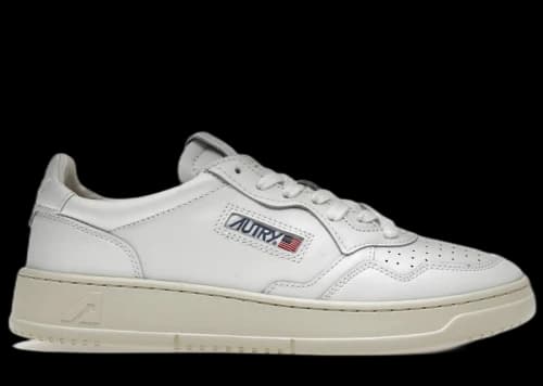 Autry Medalist Leather Low White