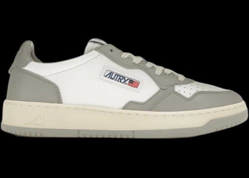 Autry Medalist Leather Low Grey White