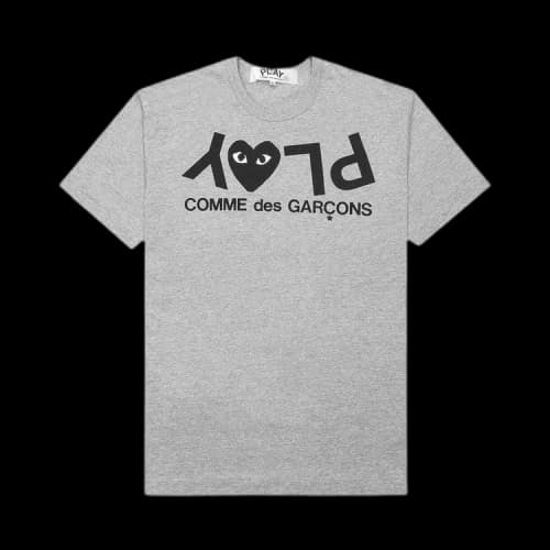 Comme des Garcons PLAY Play Inverted Text T-shirt Grey