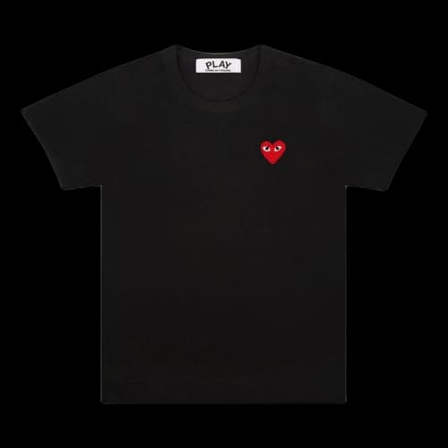 Comme des Garcons PLAY Play Red Emblem T-shirt Black