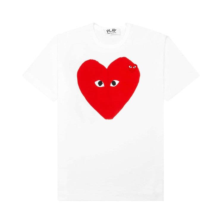Comme des Garcons PLAY Play Red Emblem Small Eyes T-shirt White