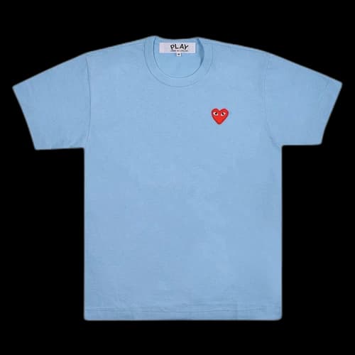 Comme des Garcons PLAY Play Pastelle Red Emblem T-shirt Blue