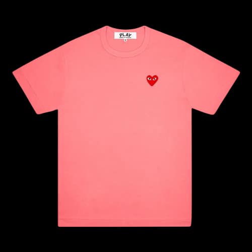 Comme des Garcons PLAY Play Pastelle Red Emblem T-shirt Pink