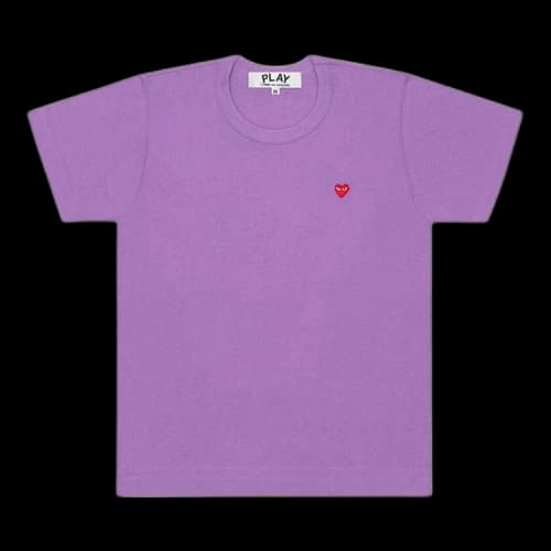Comme des Garcons PLAY Heart Logo Tee Purple