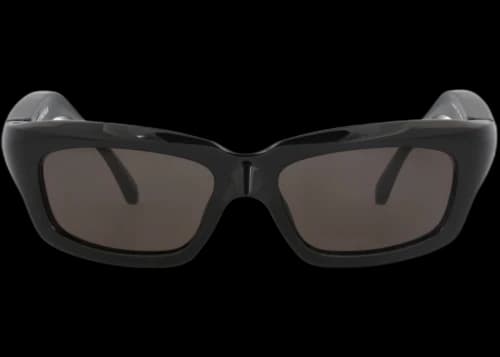 Balenciaga Square-Frame Bio-Injection Sunglasses Black Black Grey (BB0385S-30016119-001)