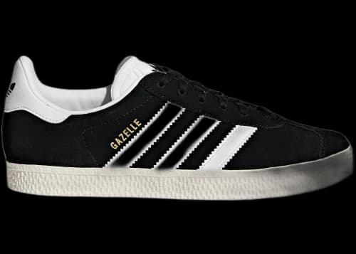 adidas Gazelle Core Black Cloud White Gold Metallic (GS)