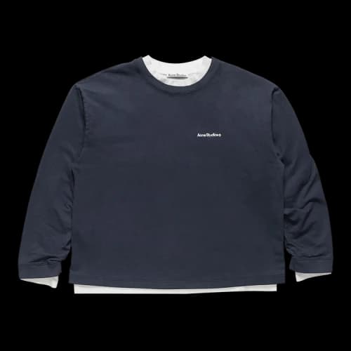Acne Studios Layered Sweatshirt With Logo 'Navy/White'