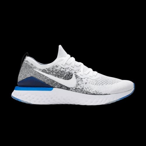 Nike Epic React Flyknit 2 White Black Racer Blue