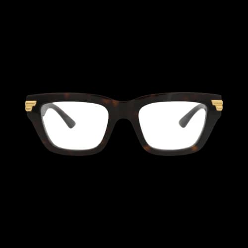 Bottega Veneta Square-Frame Acetate Optical Frames Havana Havana Transparent (BV1190O-30013679-002)
