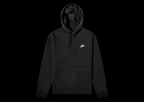 Nike Sportswear Club Fleece Pullover Hoodie Black/White